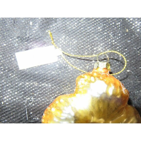 BOGO Handblown Glass Christmas Ornament Flower & Enamel Metal Bee crystal stones - Picture 4 of 6